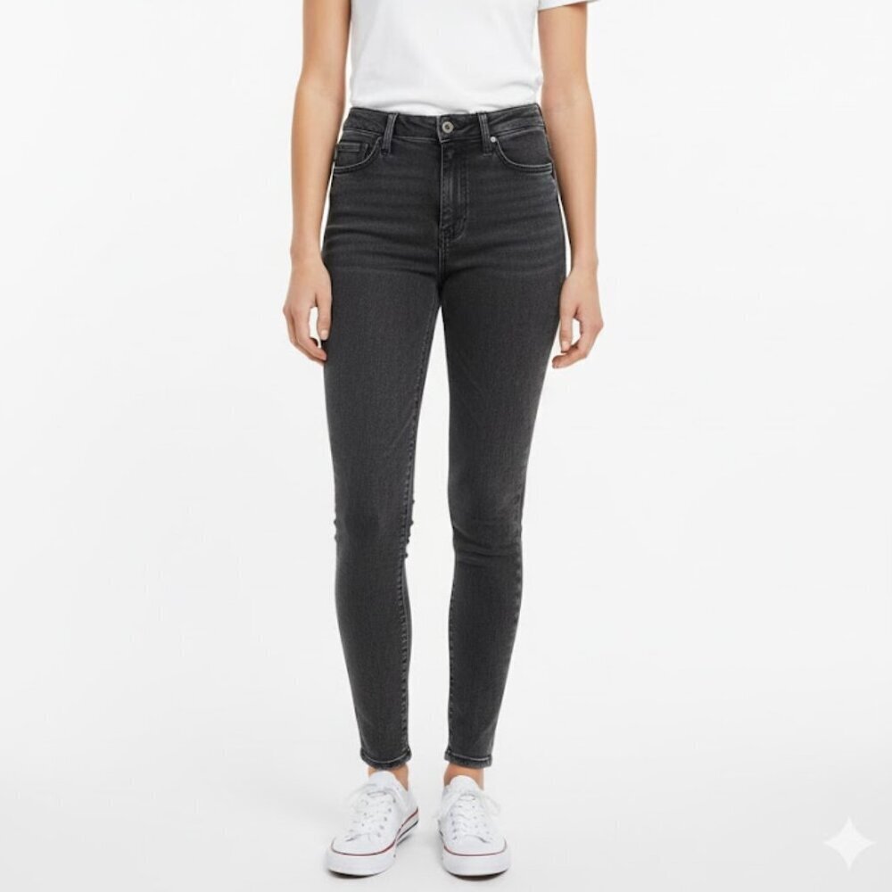 7 For All Mankind Luxe Vintage “The Aubrey” Skinny Jeans Gray Size 27